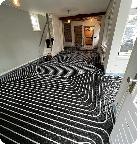 Vloerverwarming installatiewerk